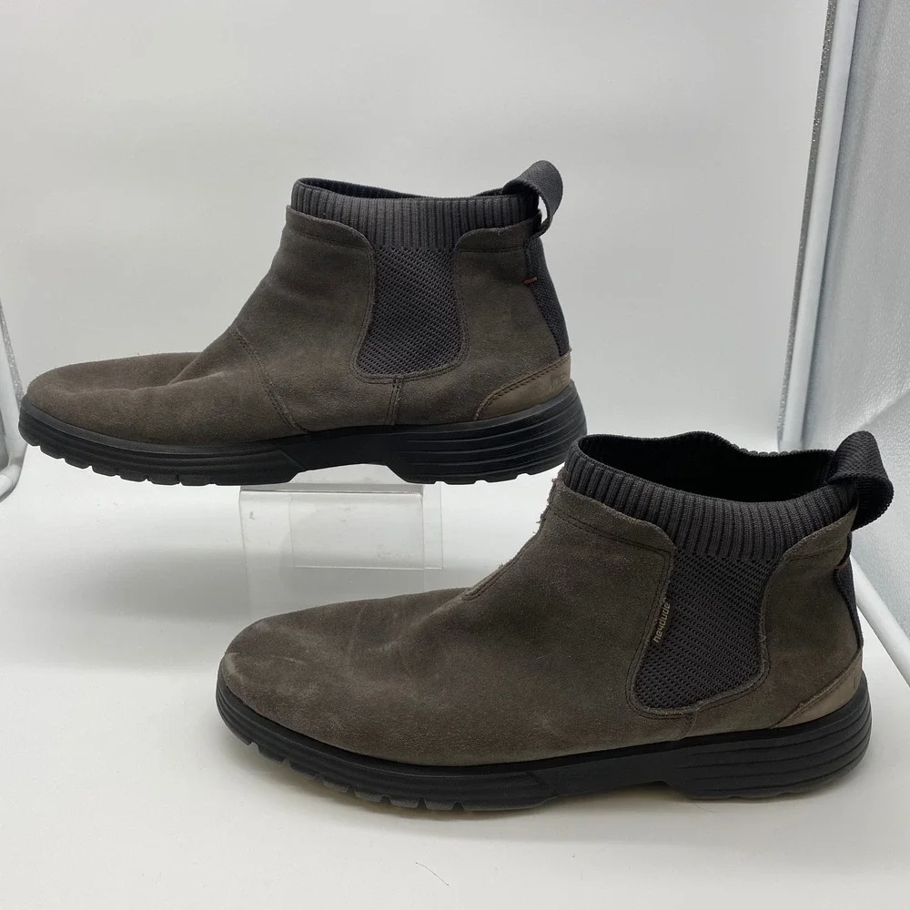 Hey Dude Scott Suede Chelsea Boots Mens 12 Shadow Grey Lightweight Slip On Ankle